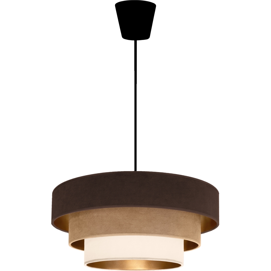 Brilagi - LUNETA Cable pendant 1xE27/60W/230V diam. 40 cm brown/beige/cream