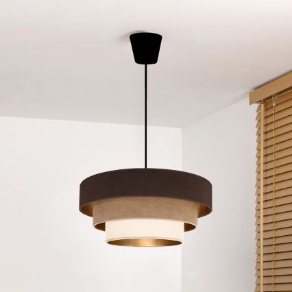 Brilagi - LUNETA Cable pendant 1xE27/60W/230V diam. 40 cm brown/beige/cream