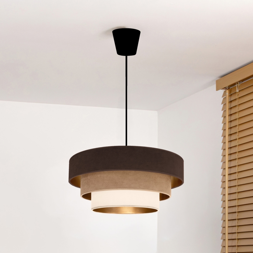 Brilagi - LUNETA Cable pendant 1xE27/60W/230V diam. 40 cm brown/beige/cream