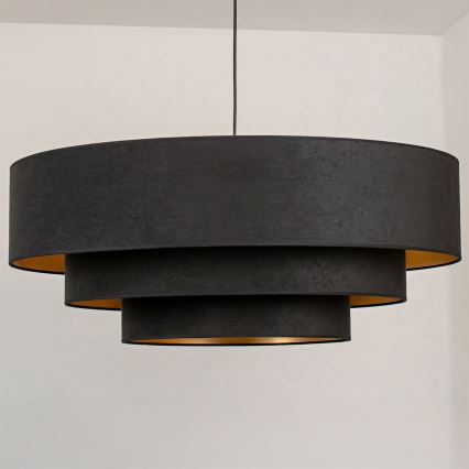 Brilagi - LUNETA Cable Pendant Lamp 3xE27/60W/230V Ø 80 cm Black/Gold