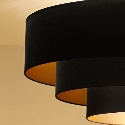 Brilagi - LUNETA Cable Pendant Lamp 3xE27/60W/230V Ø 80 cm Black/Gold