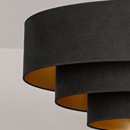 Brilagi - LUNETA Cable Pendant Lamp 3xE27/60W/230V Ø 80 cm Black/Gold