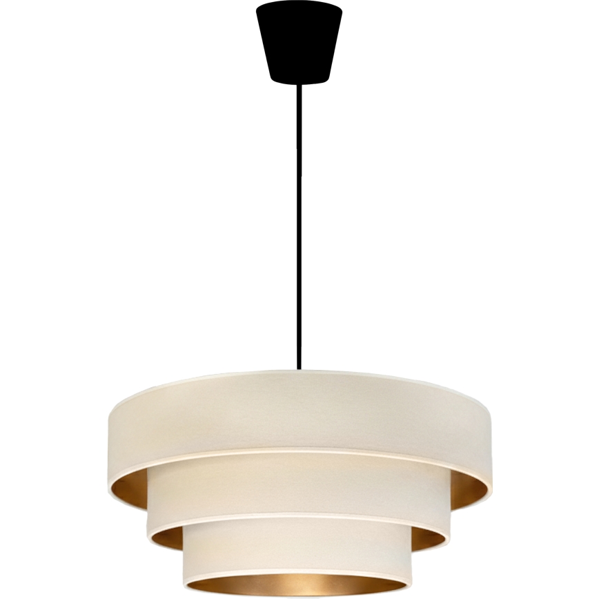 Brilagi - LUNETA Cable Pendant Light 1xE27/60W/230V Ø 40 cm Cream/Gold