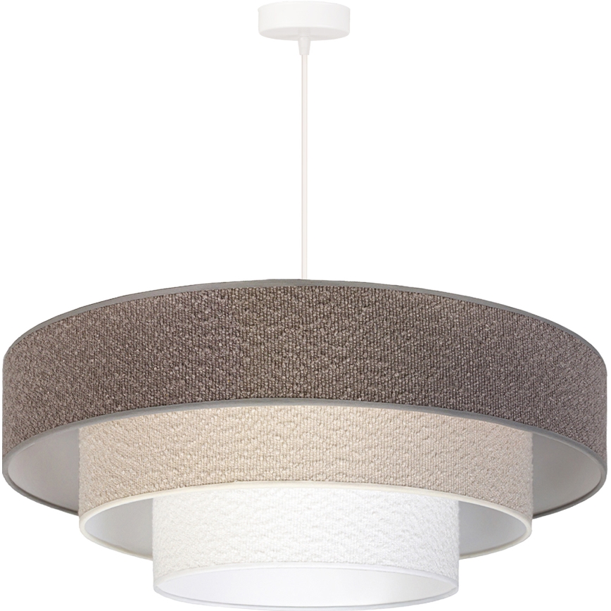 Brilagi - LUNETA Cable Pendant Light, 3xE27/60W/230V, Ø 80 cm, Grey/Cream/White