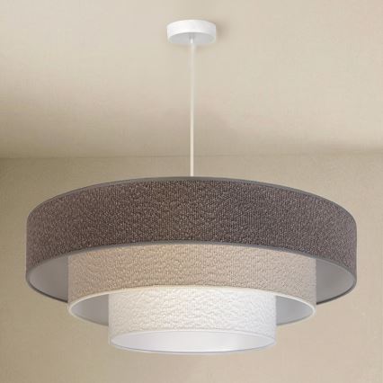 Brilagi - LUNETA Cable Pendant Light, 3xE27/60W/230V, Ø 80 cm, Grey/Cream/White