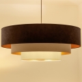 Brilagi - LUNETA cable-suspended pendant lamp, 3xE27/60W/230V, Ø 80 cm, brown/beige/cream