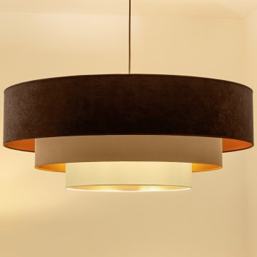 Brilagi - LUNETA cable-suspended pendant lamp, 3xE27/60W/230V, Ø 80 cm, brown/beige/cream