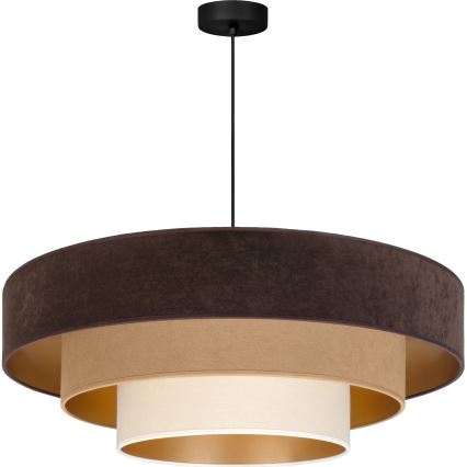 Brilagi - LUNETA cable-suspended pendant lamp, 3xE27/60W/230V, Ø 80 cm, brown/beige/cream