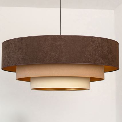 Brilagi - LUNETA cable-suspended pendant lamp, 3xE27/60W/230V, Ø 80 cm, brown/beige/cream