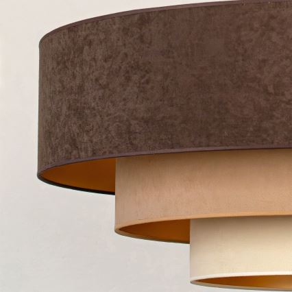 Brilagi - LUNETA cable-suspended pendant lamp, 3xE27/60W/230V, Ø 80 cm, brown/beige/cream