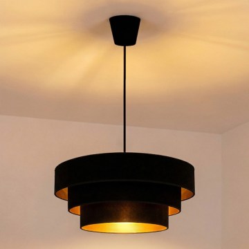 Brilagi - LUNETA cable-suspended pendant light 1xE27/60W/230V Ø 40 cm black/gold