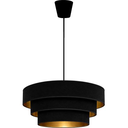 Brilagi - LUNETA cable-suspended pendant light 1xE27/60W/230V Ø 40 cm black/gold