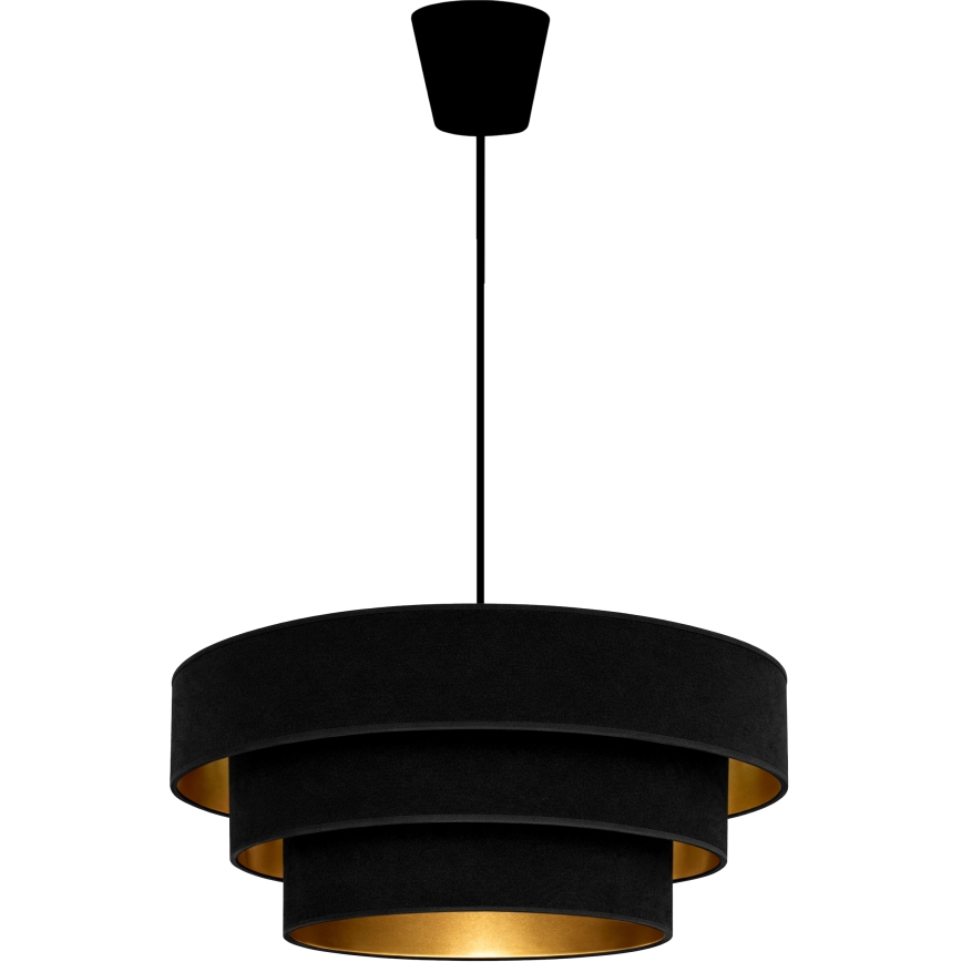 Brilagi - LUNETA cable-suspended pendant light 1xE27/60W/230V Ø 40 cm black/gold