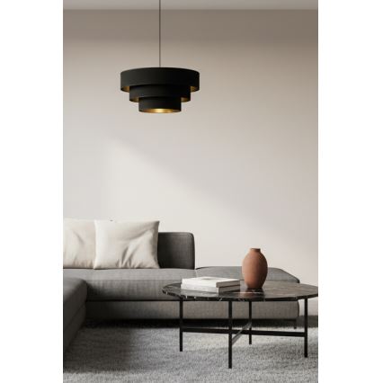 Brilagi - LUNETA cable-suspended pendant light 1xE27/60W/230V Ø 40 cm black/gold