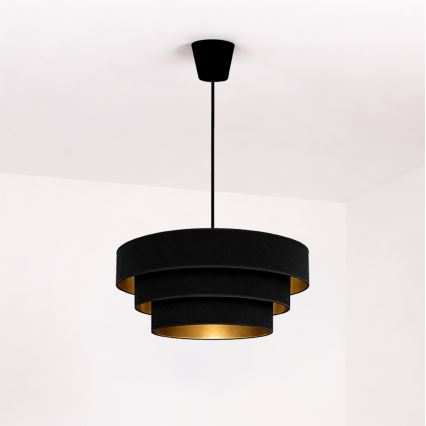 Brilagi - LUNETA cable-suspended pendant light 1xE27/60W/230V Ø 40 cm black/gold