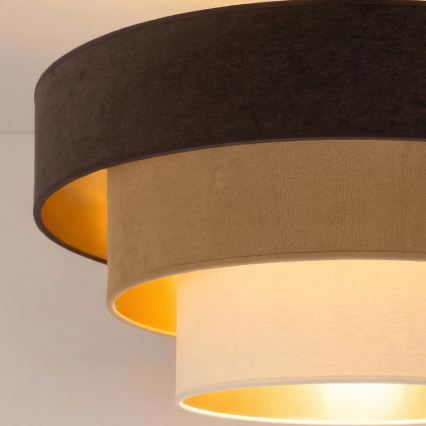 Brilagi - LUNETA Flush-mount Chandelier 1xE27/60W/230V Ø 40 cm brown/beige/cream