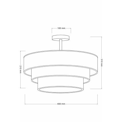 Brilagi - LUNETA Flush-mount Chandelier 1xE27/60W/230V Ø 40 cm brown/beige/cream