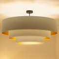 Brilagi - LUNETA Flush-mount Chandelier 3xE27/60W/230V, Ø 80 cm, Cream/Gold
