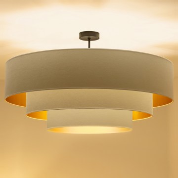 Brilagi - LUNETA Flush-mount Chandelier 3xE27/60W/230V, Ø 80 cm, Cream/Gold