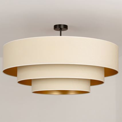 Brilagi - LUNETA Flush-mount Chandelier 3xE27/60W/230V, Ø 80 cm, Cream/Gold