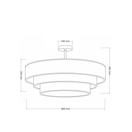 Brilagi - LUNETA Flush-mount Chandelier 3xE27/60W/230V, Ø 80 cm, Cream/Gold