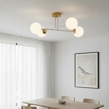 Brilagi - MALIVA Flush-mount ceiling light 4xE14/15W/230V gold/white