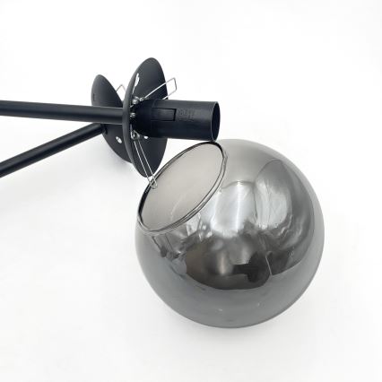 Brilagi - MALIVA Flush-Mount Chandelier 4xE14/15W/230V Black/Smoked