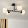 Brilagi - MALIVA Flush-Mount Chandelier 4xE14/15W/230V Black/White