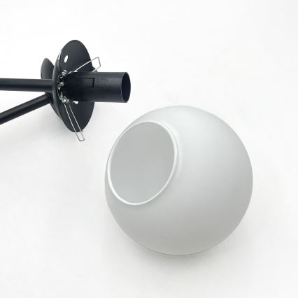 Brilagi - MALIVA Flush-Mount Chandelier 4xE14/15W/230V Black/White