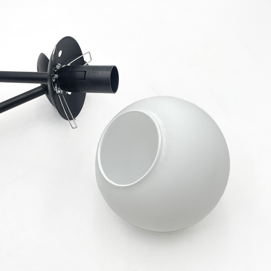 Brilagi - MALIVA Flush-Mount Chandelier 4xE14/15W/230V Black/White