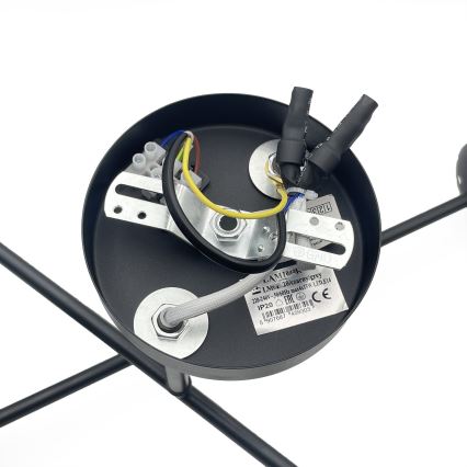 Brilagi - MALIVA Flush-Mount Chandelier 4xE14/15W/230V Black/White