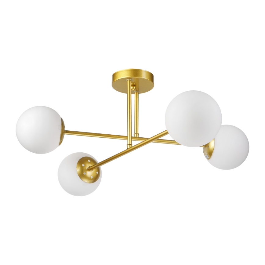 Brilagi - MALIVA Flush-Mount Chandelier 4xE14/15W/230V Gold/White