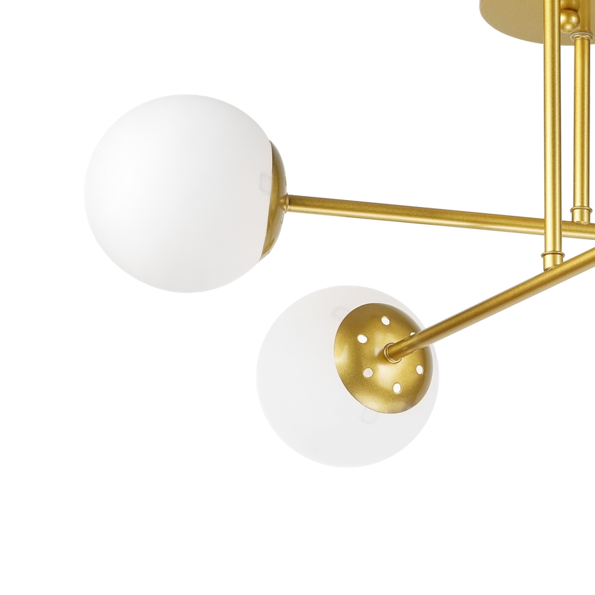 Brilagi - MALIVA Flush-Mount Chandelier 4xE14/15W/230V Gold/White