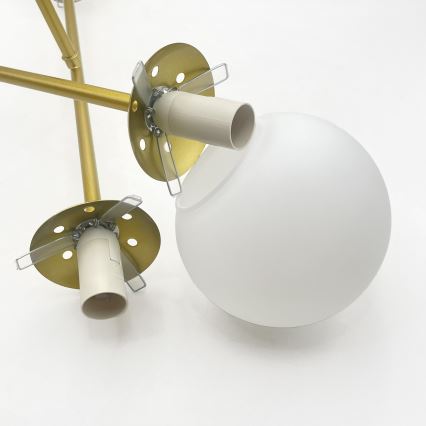 Brilagi - MALIVA Flush-Mount Chandelier 4xE14/15W/230V Gold/White