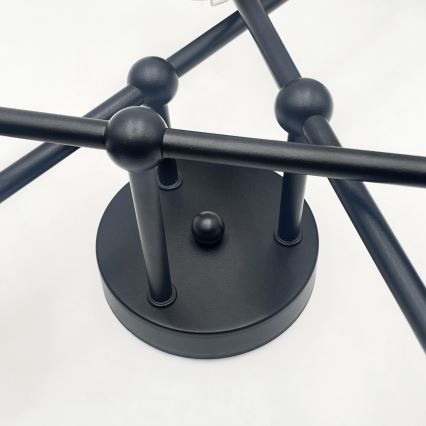 Brilagi - MALIVA Flush-Mount Chandelier 6xE14/15W/230V, Black/Smoked