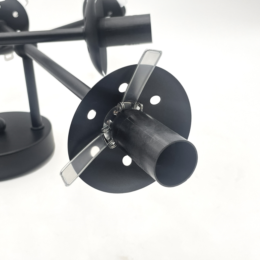 Brilagi - MALIVA Flush-Mount Chandelier 6xE14/15W/230V, Black/Smoked