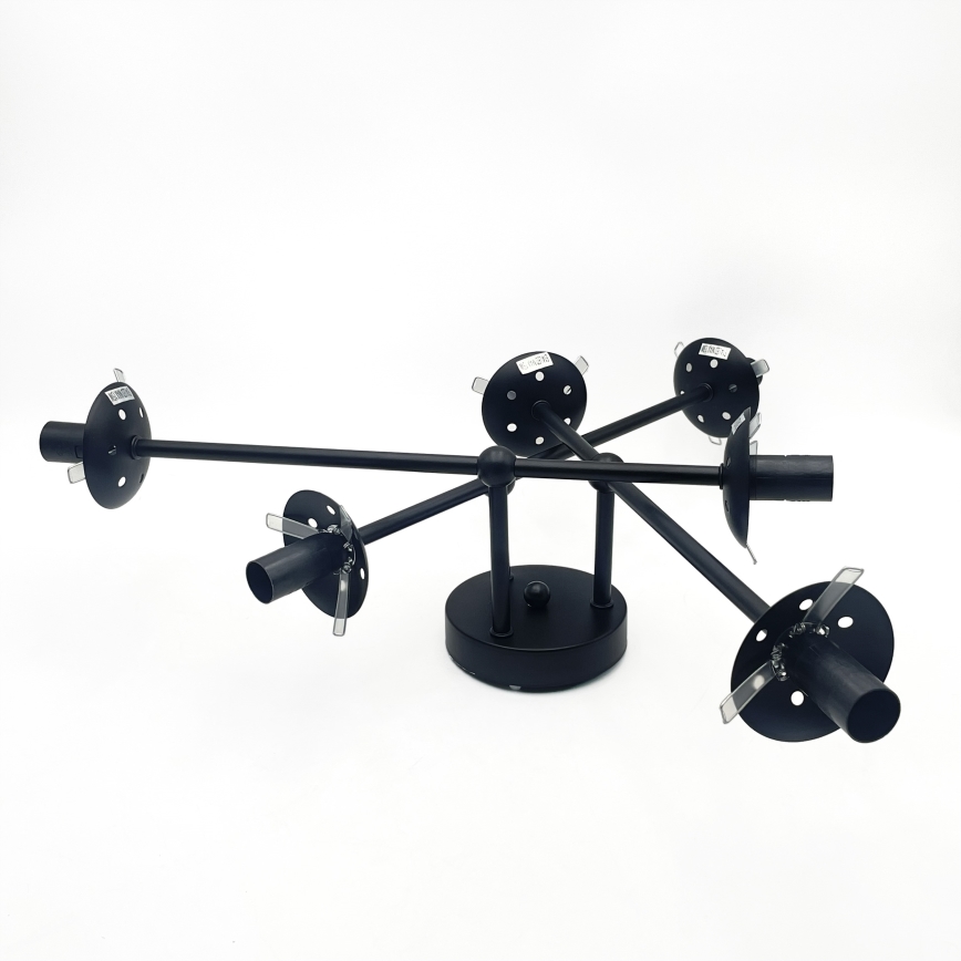 Brilagi - MALIVA Flush-Mount Chandelier 6xE14/15W/230V, Black/Smoked