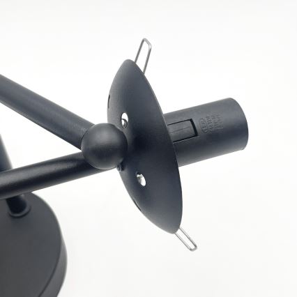 Brilagi - MALIVA Flush-Mounted Chandelier 3xE14/15W/230V Black/Clear