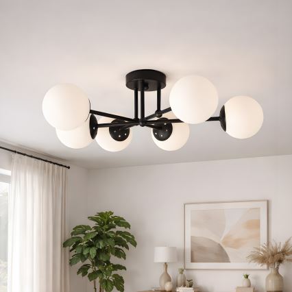 Brilagi - MALIVA Surface-mounted ceiling light 6xE14/15W/230V Black/White