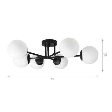 Brilagi - MALIVA Surface-mounted ceiling light 6xE14/15W/230V Black/White