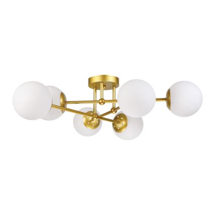 Brilagi - MALIVA surface-mounted chandelier 6xE14/15W/230V gold/white