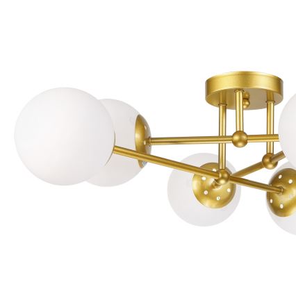 Brilagi - MALIVA surface-mounted chandelier 6xE14/15W/230V gold/white
