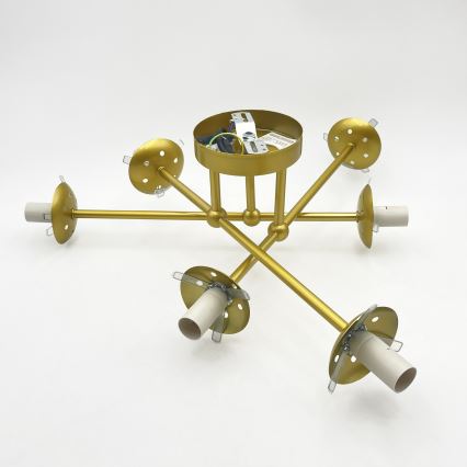 Brilagi - MALIVA surface-mounted chandelier 6xE14/15W/230V gold/white