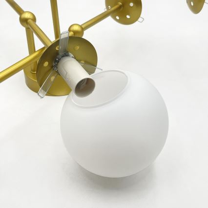 Brilagi - MALIVA surface-mounted chandelier 6xE14/15W/230V gold/white