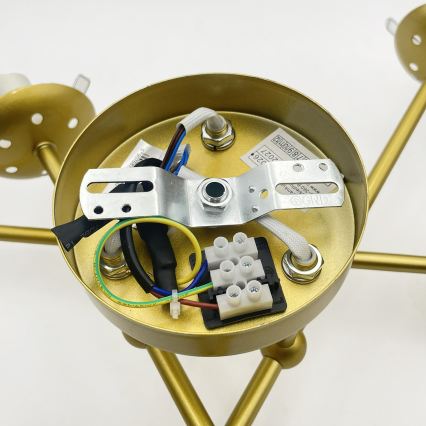 Brilagi - MALIVA surface-mounted chandelier 6xE14/15W/230V gold/white