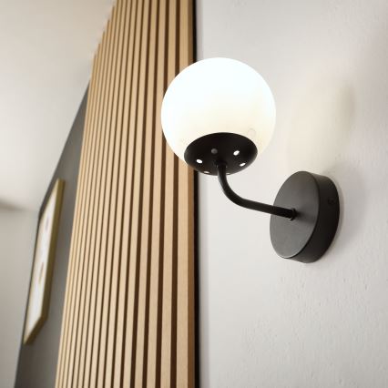 Brilagi - MALIVA Wall Lamp 1xE14/15W/230V Black/White