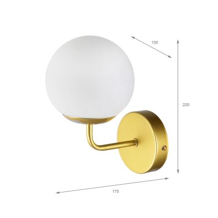 Brilagi - MALIVA Wall lamp 1xE14/15W/230V gold/white