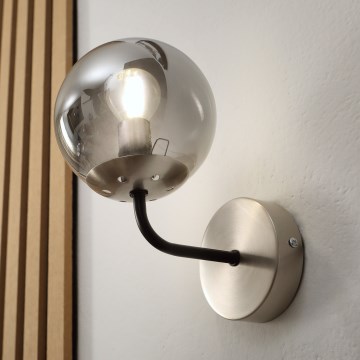 Brilagi - MALIVA Wall light 1xE14/15W/230V matte chrome/smoked