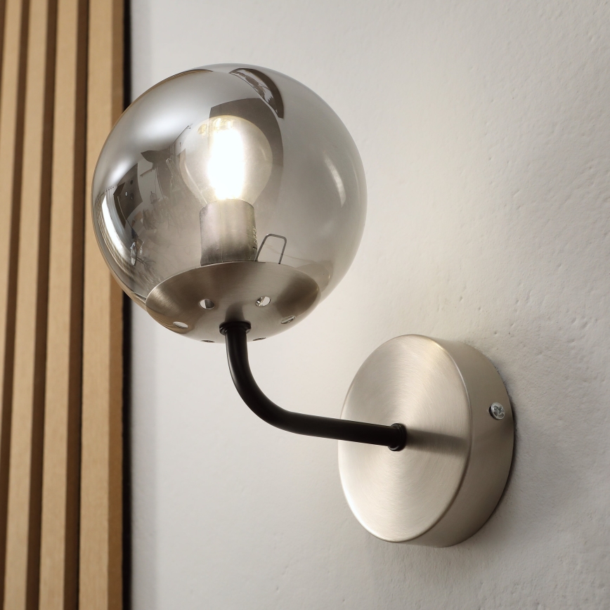 Brilagi - MALIVA Wall light 1xE14/15W/230V matte chrome/smoked