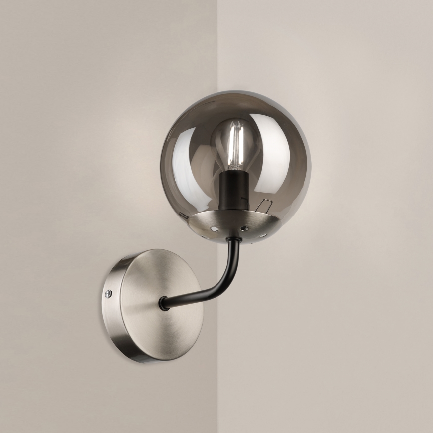 Brilagi - MALIVA Wall light 1xE14/15W/230V matte chrome/smoked